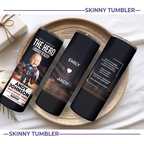 Personalized Baby Captain America Tumbler – CNN Parody Gift for Moms & Kids